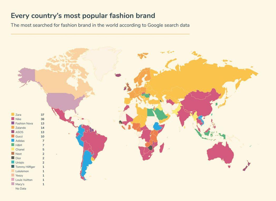 Zara es la marca de moda más popular en el mundo, según estudio