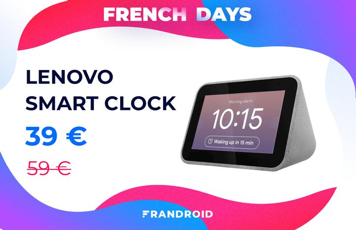 Le réveil intelligent Lenovo Smart Clock est encore moins cher pour les French Days 