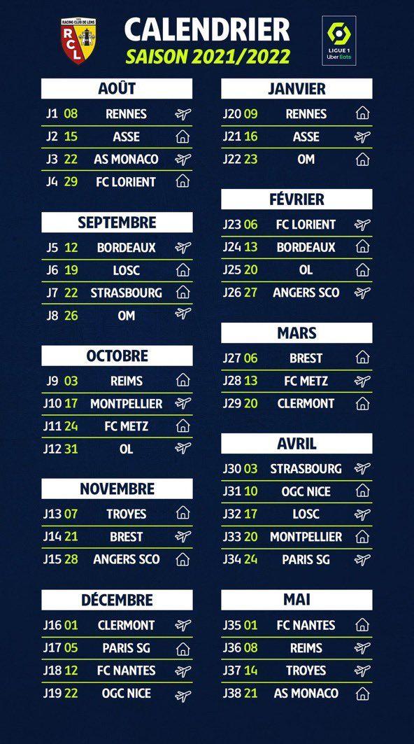 Ligue 1 : le calendrier de la saison 2021-22 dévoilé