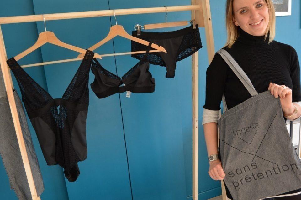 In Coadout, near Guingamp, she creates her eco-responsible lingerie brand "Sans pretention"