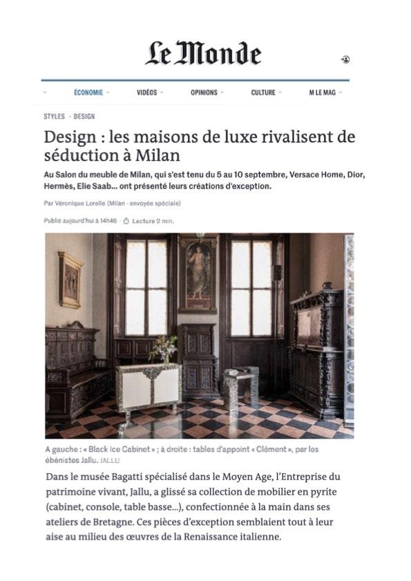 Design : les maisons de luxe rivalisent de séduction à Milan