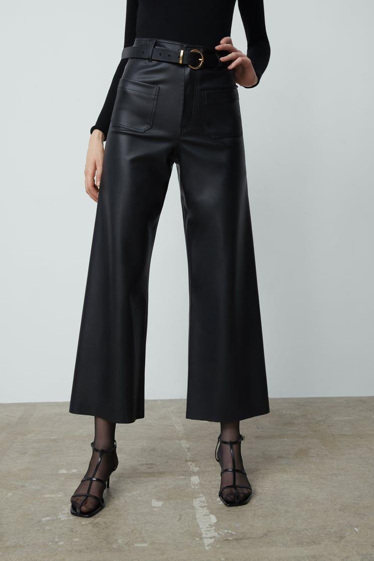 Telva Zara tiene los mejores pantalones de cuero para un look triunfador