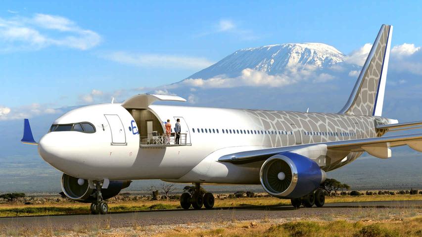 Omicrono Un avión con terraza: la aeronave para millonarios inspirada en los yates de lujo 