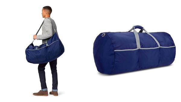 Showroom This lightweight travel bag has a 98 liter capacity and supports up to 22.7 kg