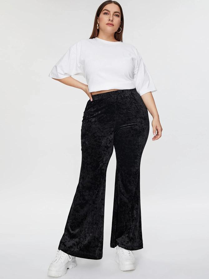 High waist, flared, velvet, for 15 euros in Shein and the pants with 5 stars out of 5