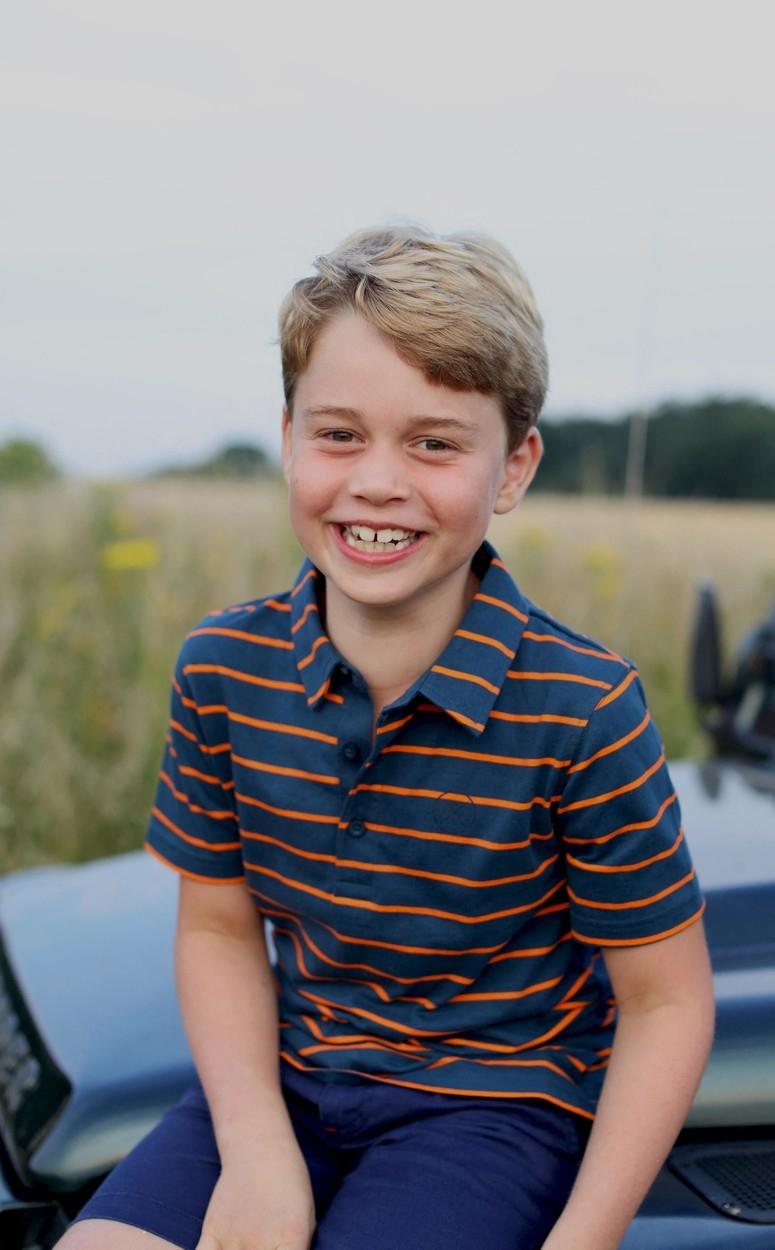 The future heir to the British throne is celebrating his eighth birthday, his parents have published a photo