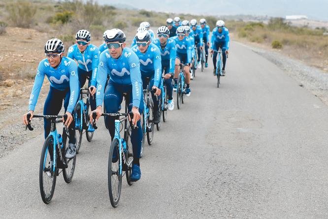 Squad of the Movistar Team 2021, worldtour cycling team
