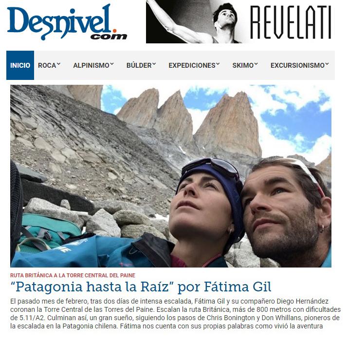 “Patagonia hasta la Raíz” por Fátima Gil - Desnivel.com