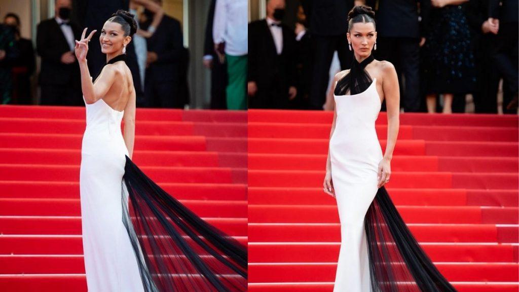 Cannes 2021: Bella Hadid, impressive in a Jean Paul Gaultier dress from 2002