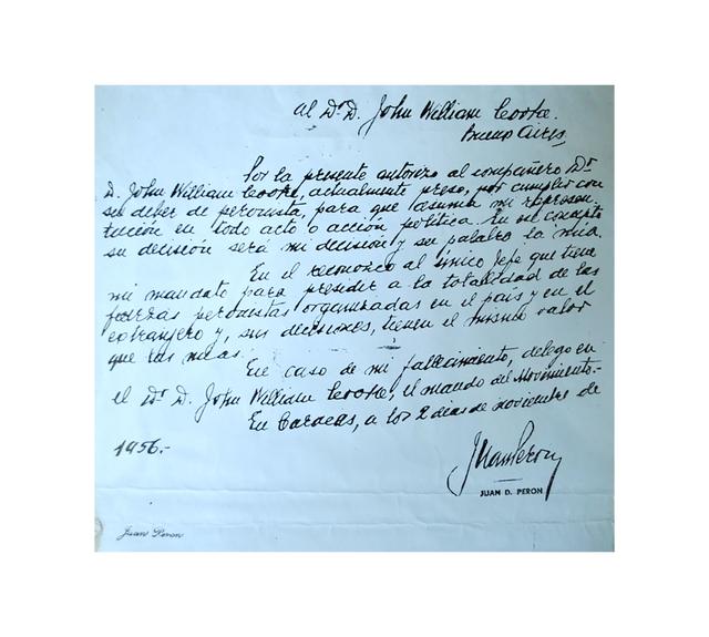 Perón's dangerous letters in exile: instigation of armed violence and efforts to smuggle weapons