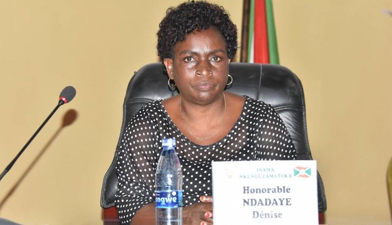 L’Hon. Denise Ndadaye remplace l’Hon. Njebarikanuye révoquée 