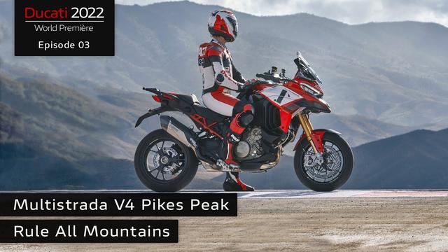  Spectacular!  The Ducati Multistrada V4 Pikes Peak is Ducati's most brutal trail with 170 hp, 4 kg less and a cycle part of the Panigale