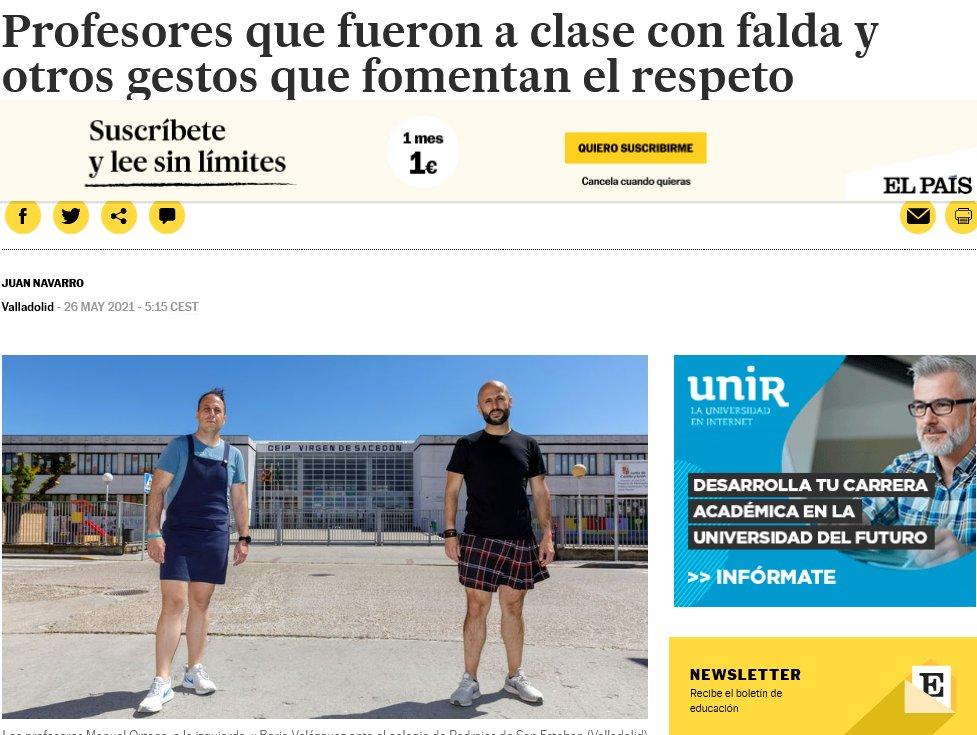 Profesores que fueron a clase con falda y otros gestos que fomentan el respeto