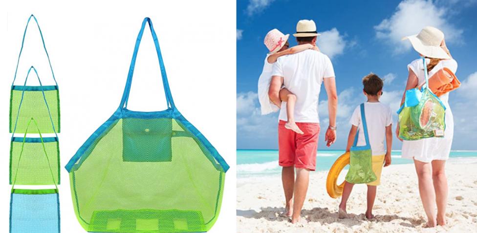 6 mesh bags not to take all the sand from the beach home