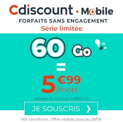 Cdiscount Mobile lance ses promos spécial French Days en avant-première ! 