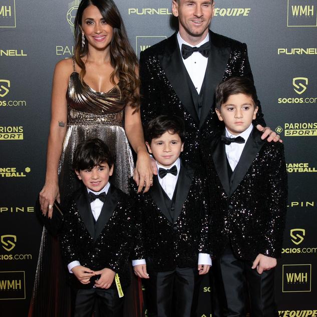 Golden ball: Where does the glittery costume that Messi and his sons were coming from?