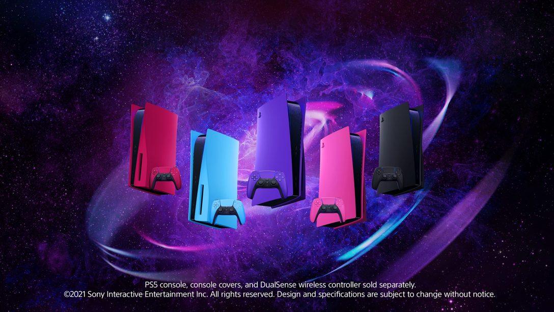 PS5 : des coques colorées enfin annoncées par Sony (noir, bleu ciel, violet, rouge et rose) 