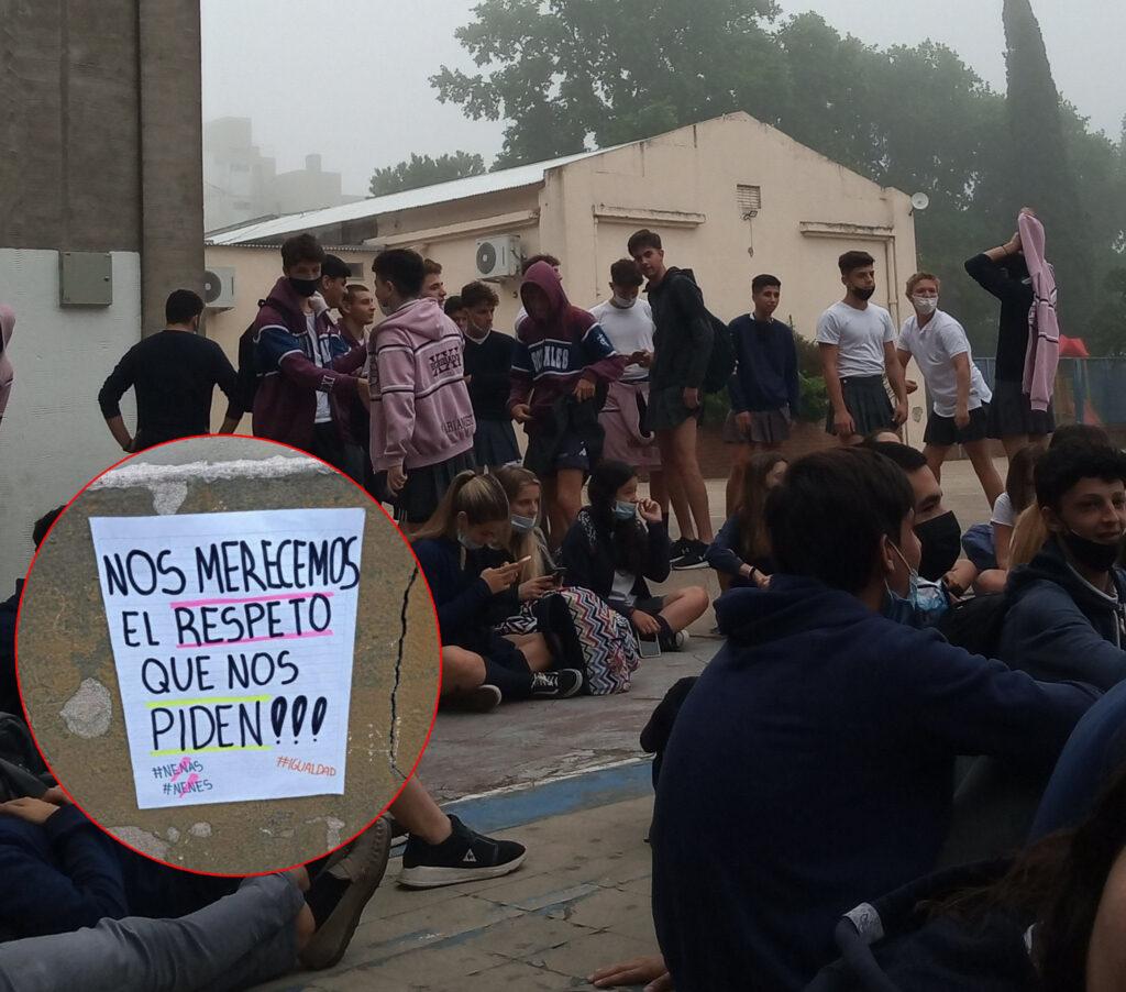 Rebelión de estudiantes en Junín luego de que a una alumna no le dejaron usar bermudas