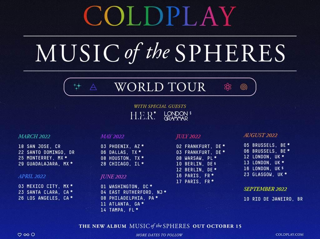Coldplay vuelve a México en 2022: Consulta fechas, boletos y ciudades 