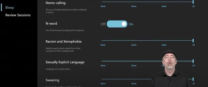 Bleep, the Intel anti-harassment filter which allows to pass "a little" of racism