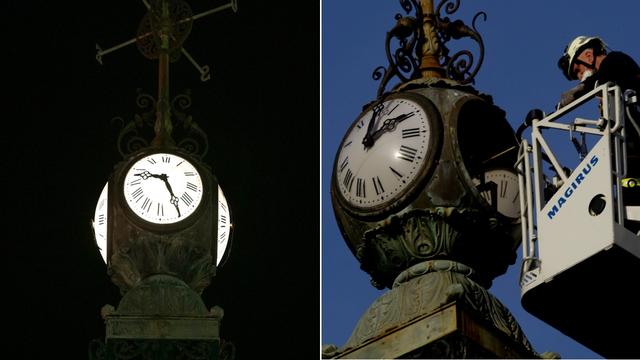 El reloj del Obelisco marca de nuevo la hora de A Coruña 