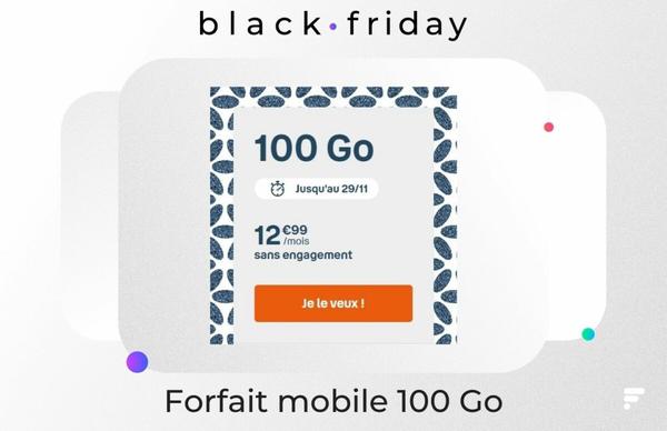 Forfait mobile : cette offre 100 Go voit son prix dégringoler pour le Black Friday