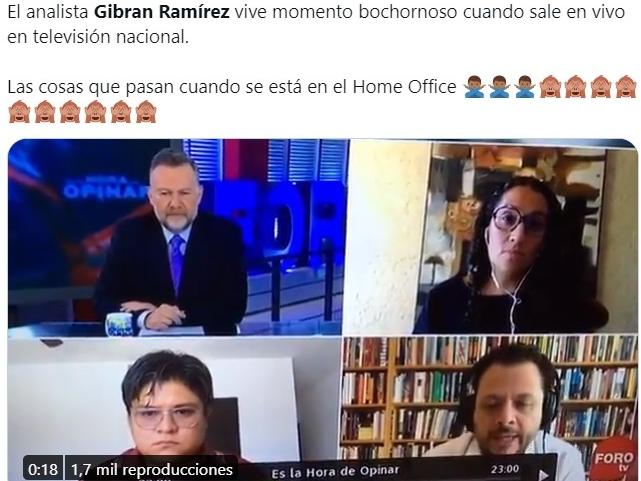 Es la hora de opinar: Momento en que la acompañante de Gibrán Ramírez Reyes sale en ropa interior