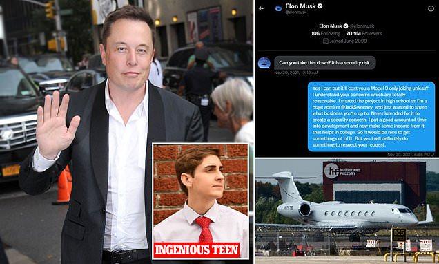 Elon Musk offers college student ,000 to delete Twitter bot tracking his private jet 