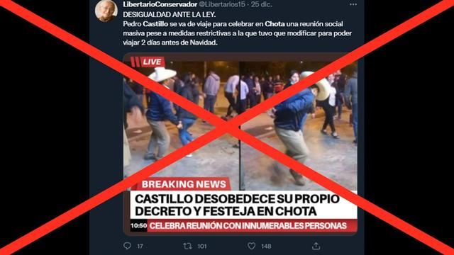 Es falsa la supuesta imagen sobre la celebración masiva del presidente Pedro Castillo en Cajamarca | Ojo Público 