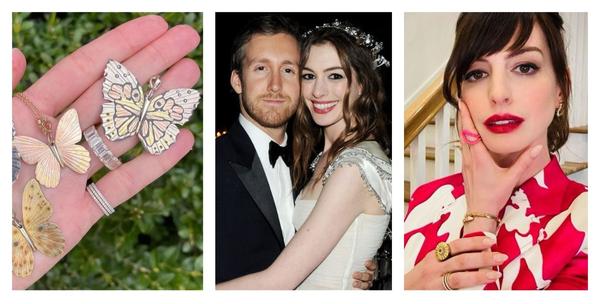 El esposo de Anne Hathaway, Adam Shulman, es diseñador de joyas y ella es su musa 