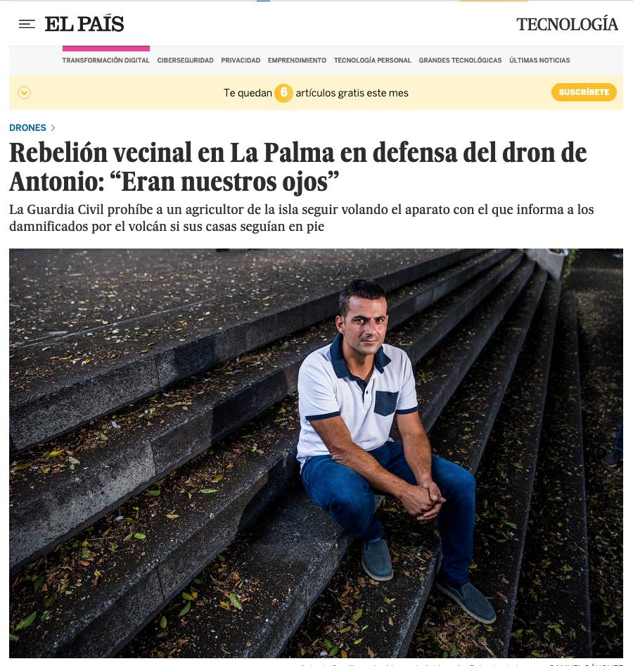 Rebelión vecinal en La Palma en defensa del dron de Antonio: “Eran nuestros ojos” 