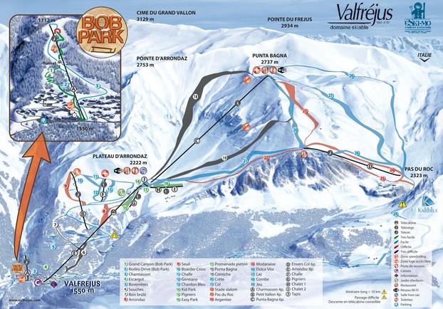 Valfréjus, French skiing in the shadow of the main ridge of the Alps