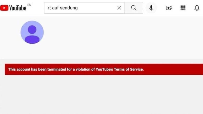 YouTube supprime la nouvelle chaîne de RT en allemand