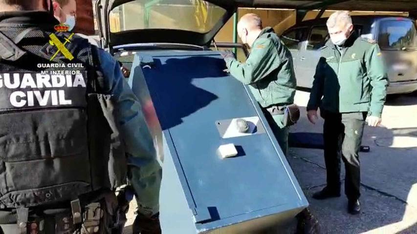 Castilla y León Zamora El robo de una caja fuerte en Mombuey se salda con un detenido y un espectacular despliegue policial 