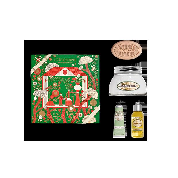 Querido Papá Noel: queremos esta cajita llena de productos tonificantes y reafirmantes para el cuerpo a base de aceite de almendra 
