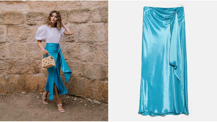 Zara acaba de presentar su falda midi satinada de nueva generación y supera toda expectativa