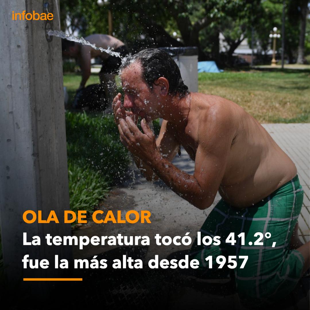 Ola de calor: la temperatura tocó los 41.2° y fue la más alta desde 1957 