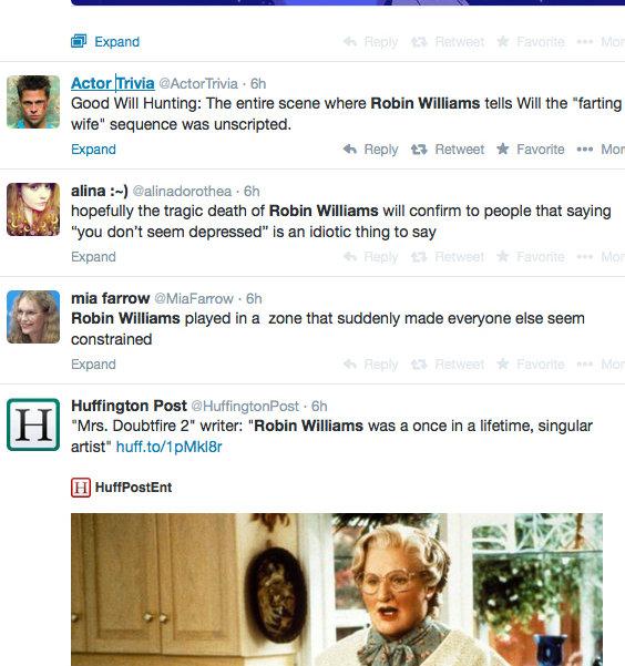 Mort de Robin Williams : le tout-Hollywood bouleversé | Vanity Fair LargeChevron Menu Close Facebook Twitter Instagram Pinterest Facebook Twitter Email Facebook Twitter Email Facebook Twitter Instagram Pinterest LargeChevron 