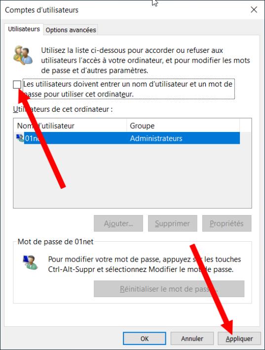 Comment supprimer le mot de passe au démarrage de Windows ?