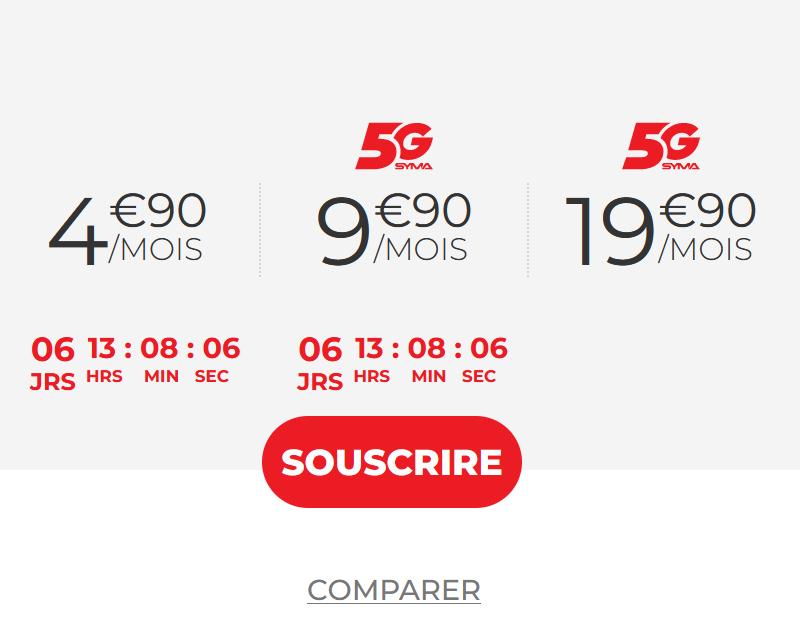 Forfaits 5G à petit prix : qui propose la meilleure offre avec 150Go ?