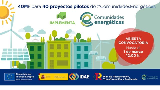 Programa de Incentivos a proyectos piloto singulares de comunidades energéticas (CE IMPLEMENTA) | Idae