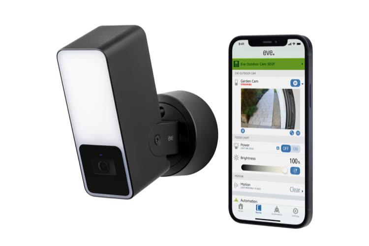 CES 2022 – Avec l'Outdoor Cam, Eve propose une caméra extérieure avec projecteur compatible HomeKit 