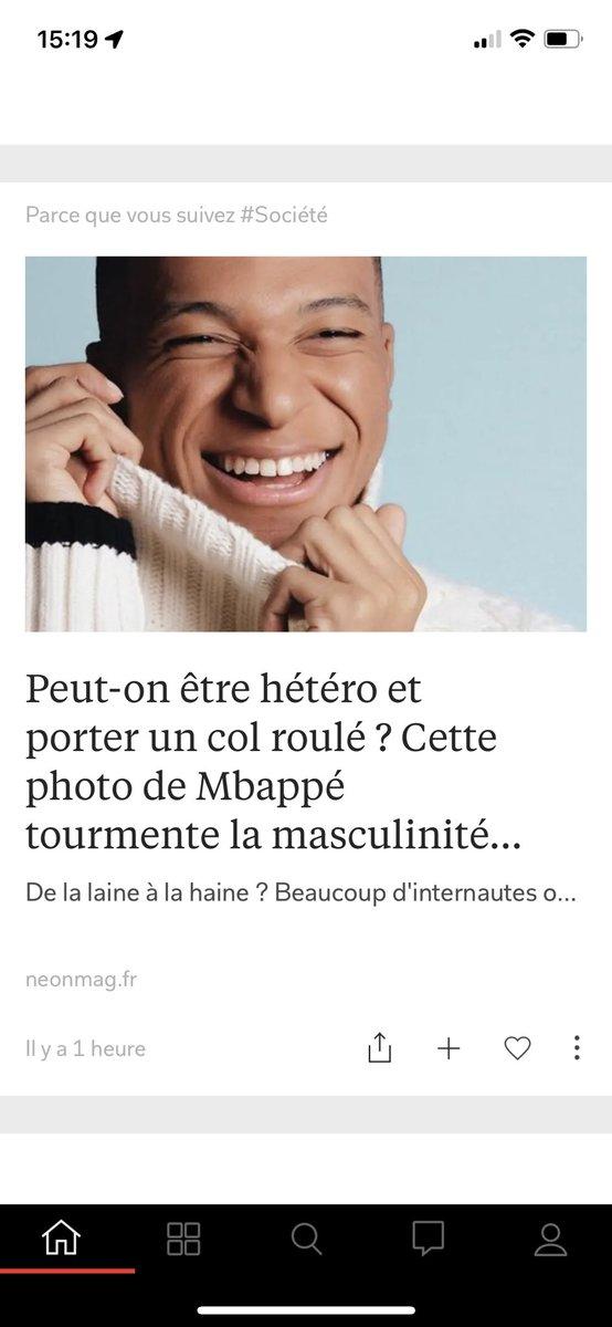 Can you be straight and wear a turtleneck? This picture of Mbappé torments the masculinity of some