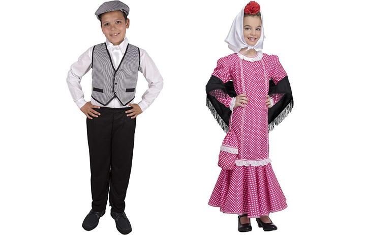 The best chulapo costumes and chulapa dresses for Madrid children to celebrate San Isidro