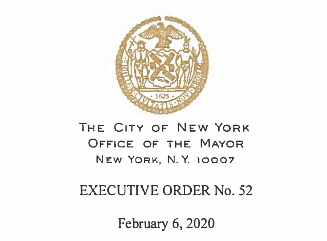 Executive Order 3 | City of New York