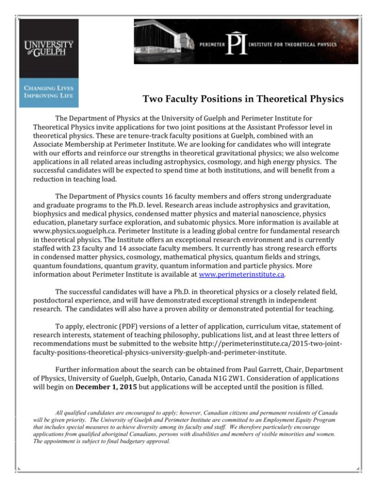 Assistant Professor in Theoretical Particle Physics 