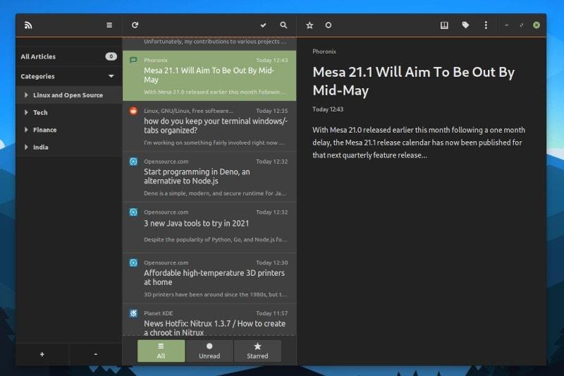 NewsFlash: A Modern Open-Source Feed Reader With Feedly Support 