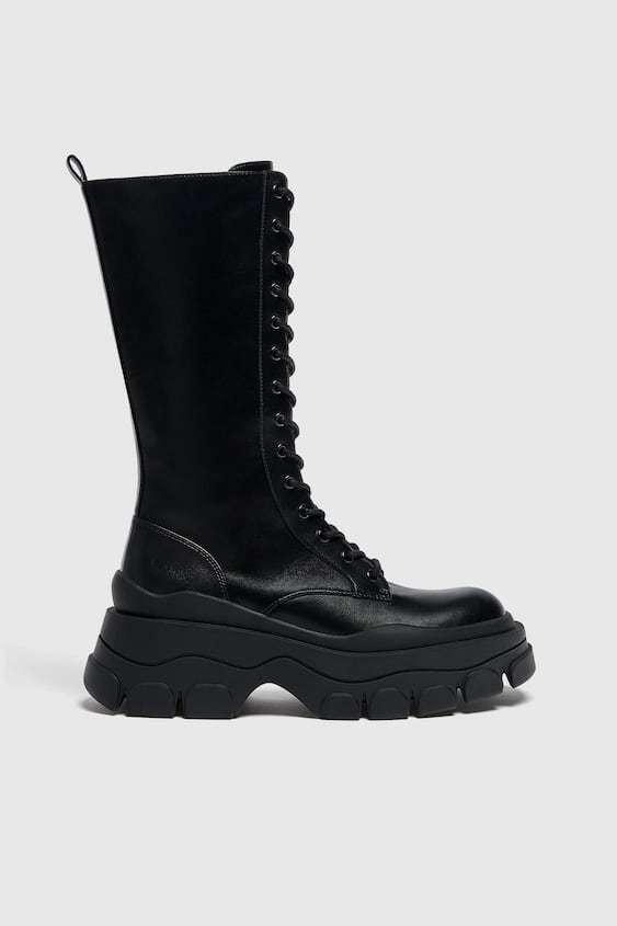 Pull & Bear has the perfect military boots for your winter looks (and at a discount)