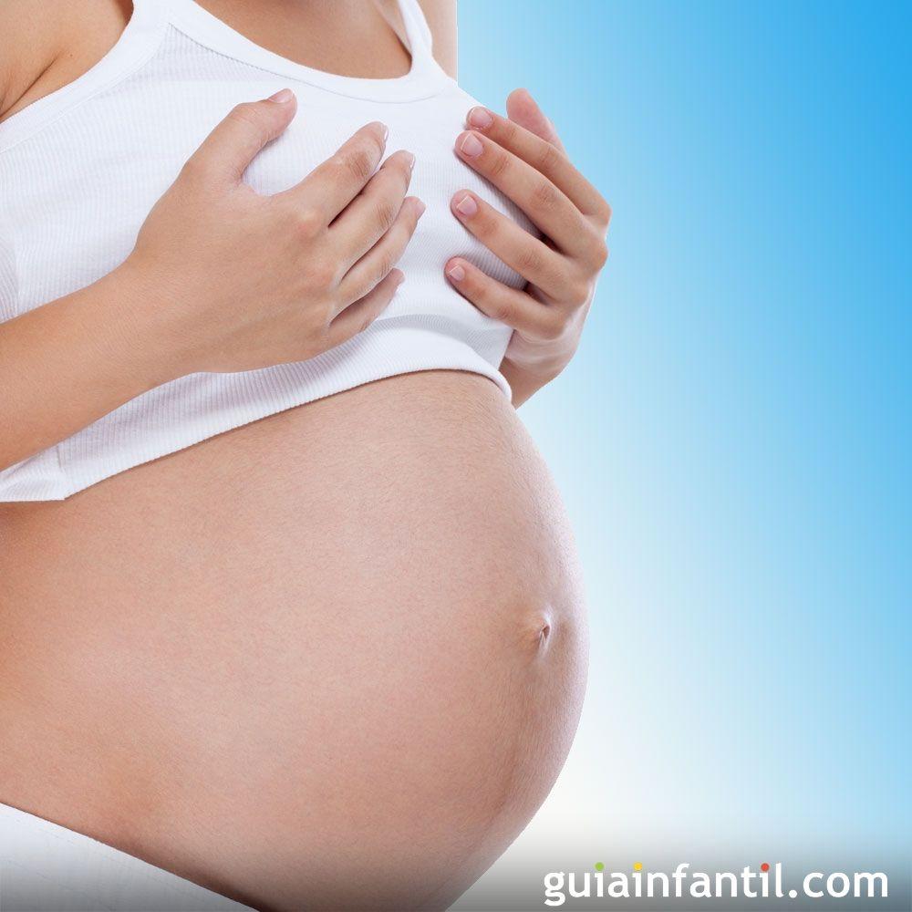 Una señal típica de embarazo es el aumento del volumen de los pechos