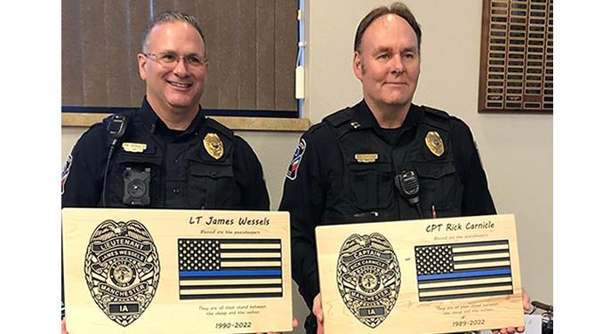 Manchester Police Department Saying Goodbye to Two Retiring Officers 